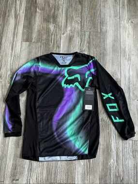 Fox Black Jersey with Purple & Teal Graphics